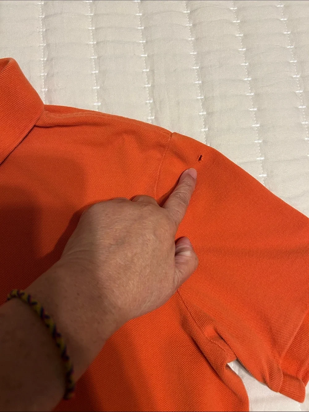 Ralph Lauren Orange Polo with Navy Pony